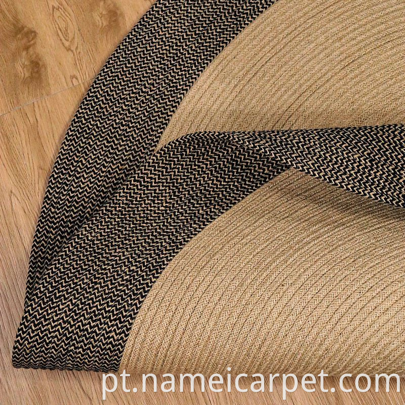 Living Room Jute Hemp Braided Woven Carpet Area Rugs